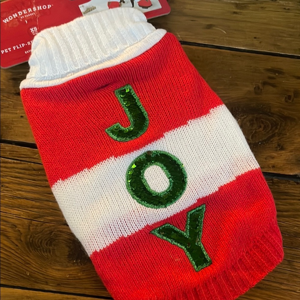 Red and White Pet Sweater